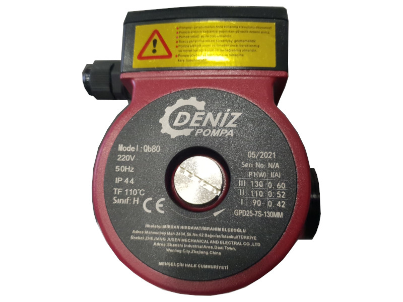 DENİZ POMPA 25/7S-130mm Sirkülasyon Pompası