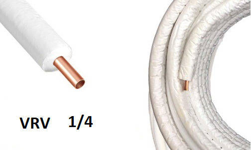 İZOLELİ TEKLİ BAKIR BORU 9MM 1/4-VRV-0.80