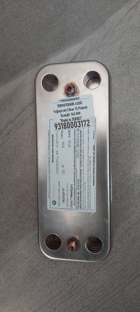 PLAKA EŞANJÖR 145mm TERMOTEKNİK LOGİC YOĞUŞMALI