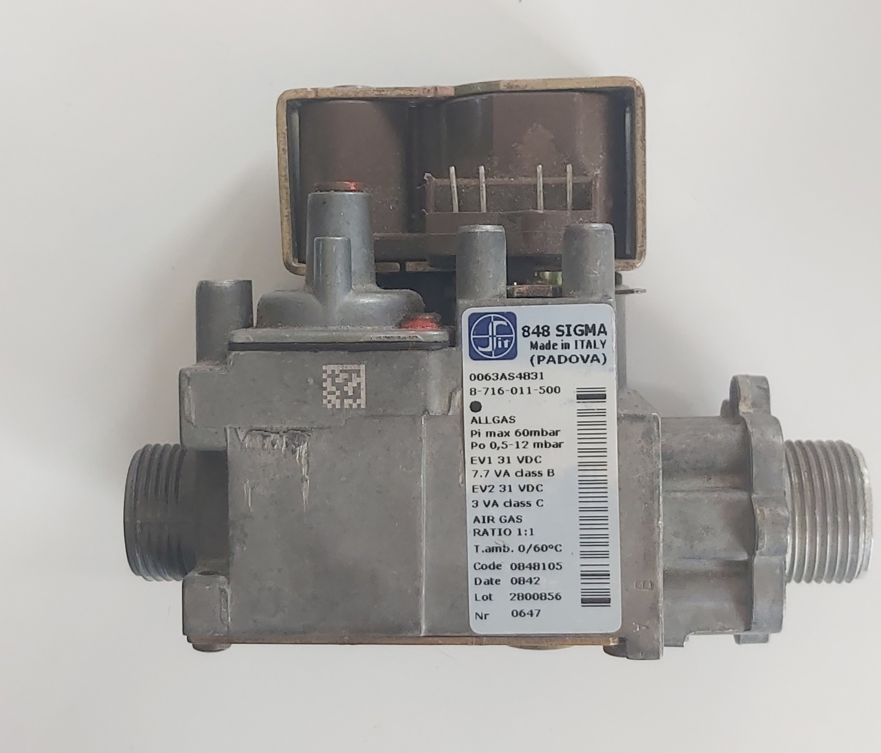GAZ VALFİ SİT848 PADOVA 0063AS4831 KAHVERENGİ BOBİN ÇIKMA