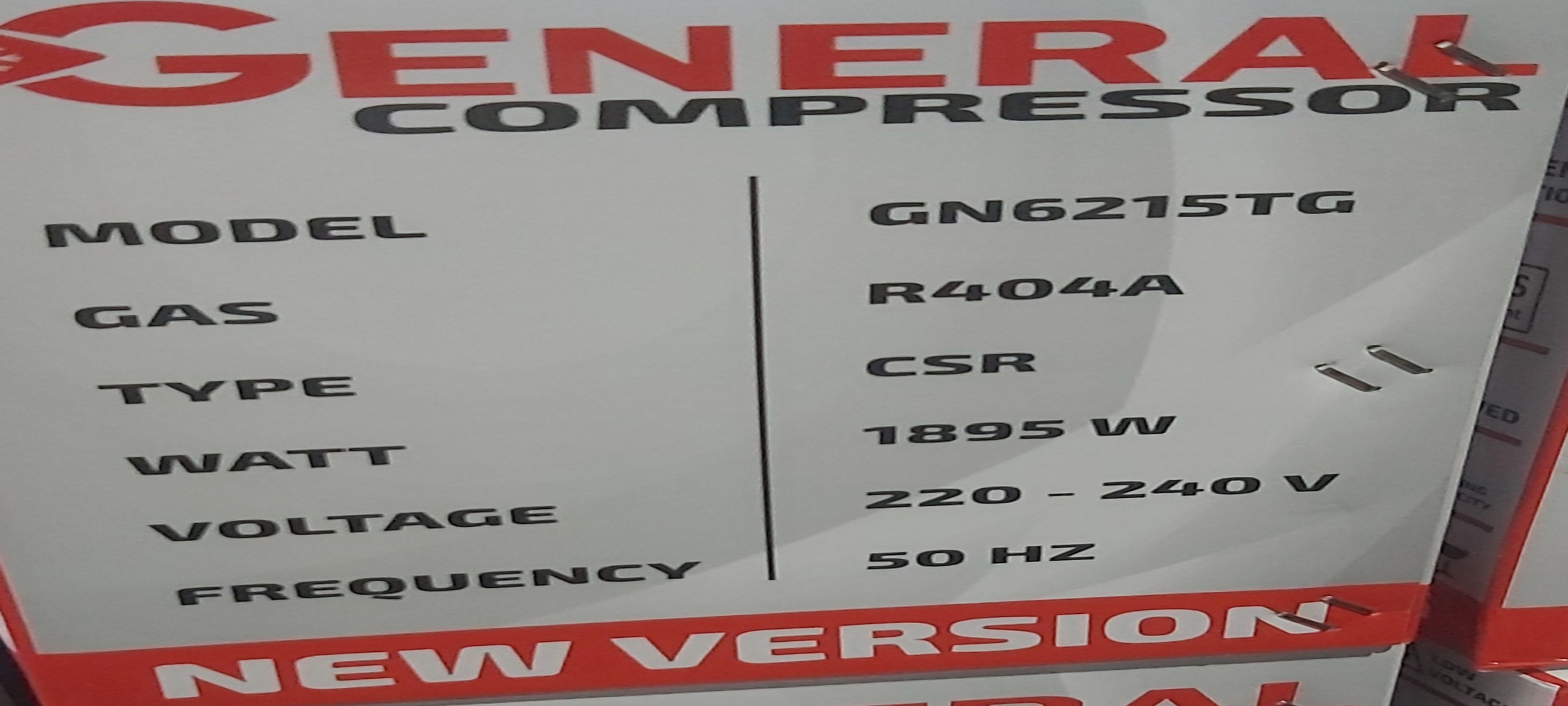 GENERAL R404 GAZLI 1895W 1630 CAL GN6215TG