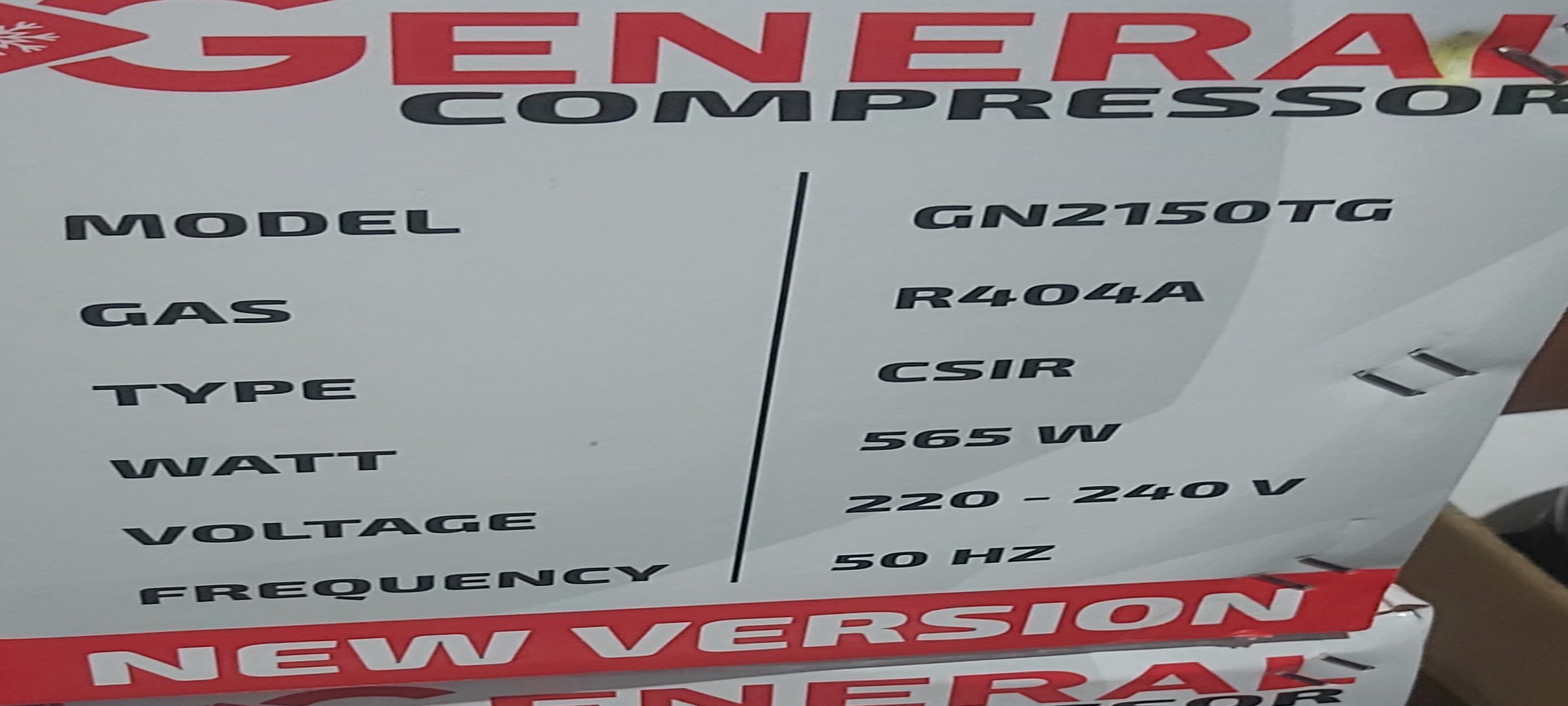 GENERAL R404 GAZLI 565W 485 CAL GN2150TG
