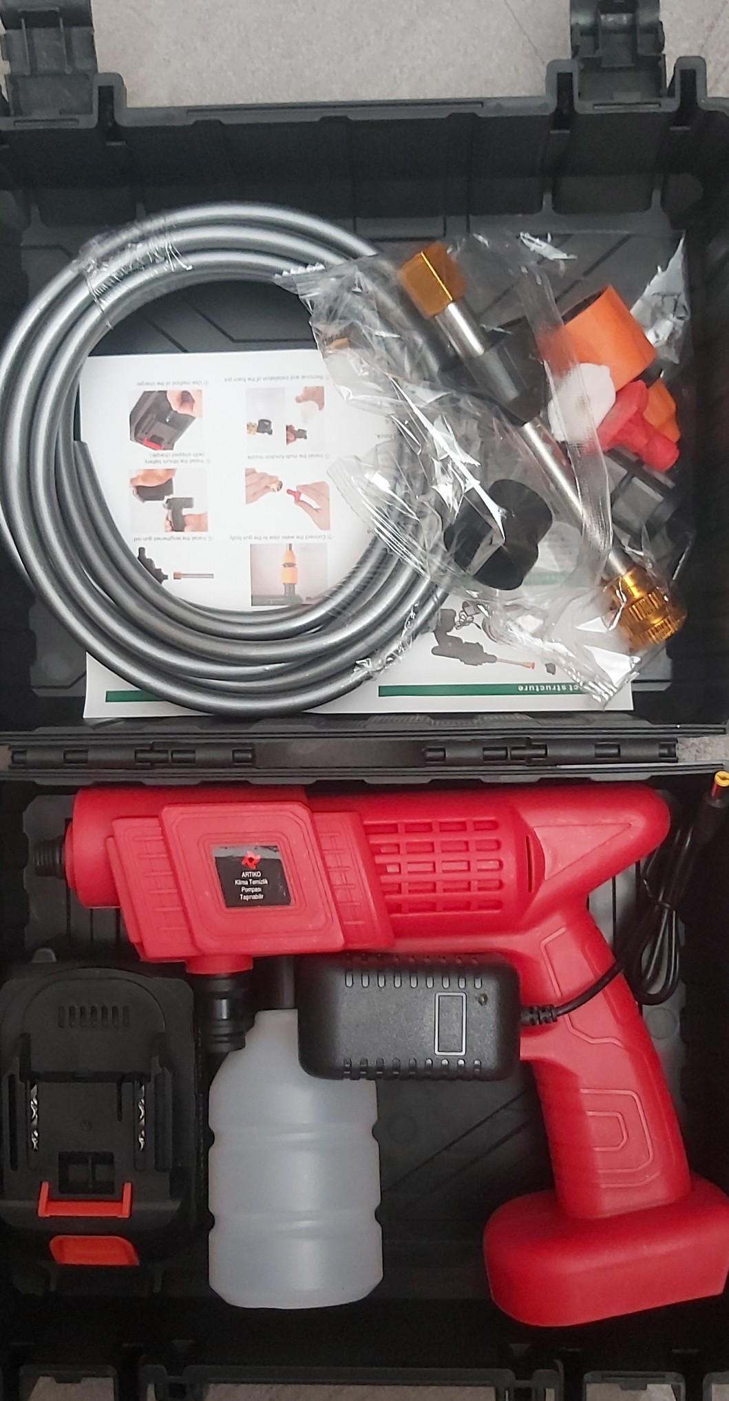KLİMA TEMİZLEME POMPASI KIRMIZI