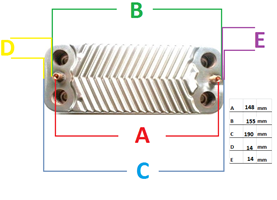 PLAKA EŞANJÖR 148mm ARÇELİK